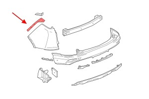 HONDA CR-V V 2018-2019 PRZED FACELIFTINGIEM ŚLIZG ZDERZAKA TYLNEGO LEWY 71598TLAA01