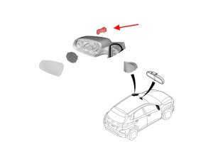 HYUNDAI KONA 2017+ KIERUNKOWSKAZ LUSTERKA LED LEWY 87614J9000