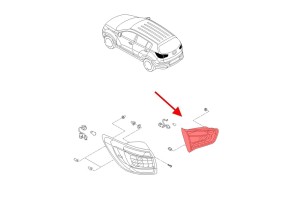 KIA SPORTAGE III SL 2014-2015 PO FACELIFTINGU LAMPA KLAPY TYLNEJ LEWA 924053W500