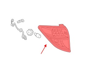 HONDA HR-V II RU 2015-2018 PRZED FACELIFTINGIEM LAMPA TYLNA LED LEWA 33552T7SA01