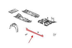 HONDA CIVIC X 2016-2019 SEDAN PRZED FACELIFTINGIEM POSZYCIE PROGU LISTWA PRAWA 71800TGGA00