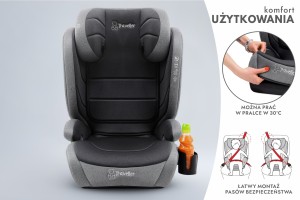 ANTONIO FOTELIK SAMOCHODOWY PODSTAWKA 2w1 I SIZE 100-150 CM R129