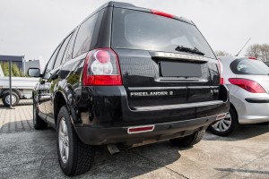 LAND ROVER FREELANDER II 2011-2014 CHROMOWANE NAKŁADKI TYLNYCH LAMP PRZECIWMGIELNYCH