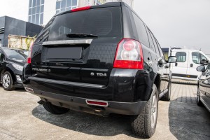 LAND ROVER FREELANDER II 2011-2014 CHROMOWANE NAKŁADKI TYLNYCH LAMP PRZECIWMGIELNYCH
