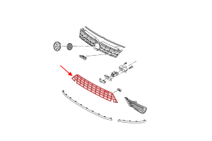 VW TOUAREG 2015-2018 KRATKA PRZEDNIEGO ZDERZAKA 7P6853671H