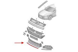 VOLKSWAGEN ARTEON 2017+ LISTWA PRZEDNIEGO ZDERZAKA DOLNA 3G8807719