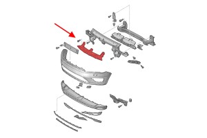 VOLKSWAGEN TOUAREG II 7P 2014-2018 PO FACELIFTINGU MOCOWANIE ATRAPY CHŁODNICY 7P6807192C