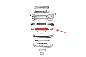 JEEP COMPASS II MP 2020+ PO FACELIFTINGU KRATKA DOLNA PRZEDNIEGO ZDERZAKA POD PDC 6VH23GXFAB