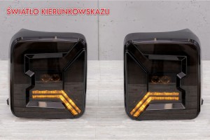 JEEP WRANGLER JL 2018+ LAMPY TYLNE LED CZARNE DYMIONE WERSJA EUROPEJSKA