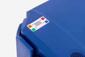 LODÓWKA TURYSTYCZNA IK-17-35L 35 L Z FUNKCJĄ GRZANIA DO +65° 12V USB 5V GŁOŚNIK BLUETOOTH NIEBIESKA + GRATIS