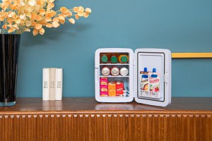 LODÓWKA BIUROWA 10L 12V Z FUNKCJĄ GRZANIA DO 50-65°C BIAŁA + GRATIS