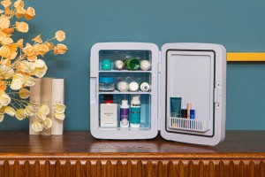 LODÓWKA KOSMETYCZNA 10L 12V Z FUNKCJĄ GRZANIA DO 50-65°C BIAŁA