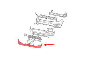 JEEP COMPASS II MP 2020+ PO FACELIFTINGU DOKŁADKA PRZEDNIEGO ZDERZAKA DOLNA 68437028AA