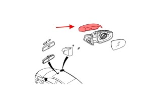 HYUNDAI ELANTRA VI AD 2015-2018 PRZED FACELIFTINGIEM OBUDOWA LUSTERKA PRAWA 87626F2000