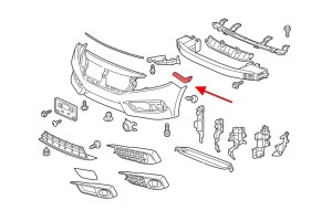 HONDA CIVIC X 2016-2019 PRZED FACELIFTINGIEM ŚLIZG PRZEDNIEGO ZDERZAKA LEWY 71193TEAT01