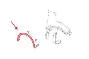 HONDA HR-V II RU 2015-2018 PRZED FACELIFTINGIEM LISTWA BŁOTNIKA PRZEDNIA PRAWA 74107T7WA01