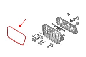 AUDI Q7 4M 2020+ PO FACELIFTINGU CZARNA RAMKA GRILLA 4M0853651AG
