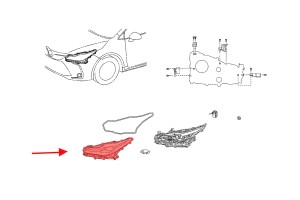 TOYOTA COROLLA XII E21 SEDAN 2019+ LAMPA PRZEDNIA LEWA 8117002T30 / 8117002T31 / 8117002U40
