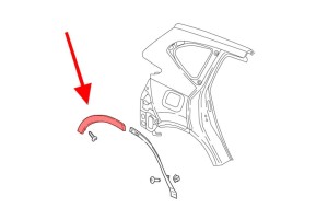 HONDA CR-V V 2018-2023 LISTWA TYLNEGO PRAWEGO BŁOTNIKA CZĘŚĆ TYLNA 74412TMET01