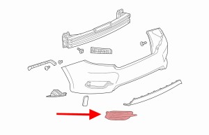 HONDA CIVIC X 2016-2019 PRZED FACELIFTINGIEM ZAŚLEPKA TYLNEGO HALOGENU LEWA 71508TEAT00