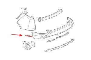 HONDA CR-V V 2018-2023 CHROMOWANA LISTWA ZDERZAKA TYLNEGO LEWA 71519TMEH01