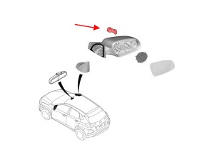 HYUNDAI KONA 2017+ KIERUNKOWSKAZ LUSTERKA LED PRAWY 87624J9000