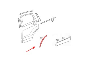 HONDA CR-V IV 2012-2018 LISTWA TYLNEGO BŁOTNIKA LEWA 75395T0AA01