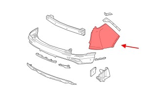 HONDA CR-V V 2018-2023 NAROŻNIK ZDERZAKA TYLNEGO PRAWY 04712TLAA00ZZ