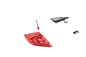 HONDA CIVIC X 2016-2019 SEDAN PRZED FACELIFTINGIEM KAROSERYJNA LAMPA TYLNA LED LEWA 33550TEXY01