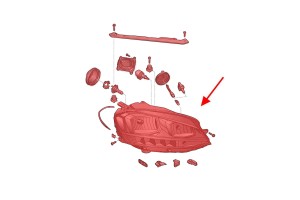 VOLSKWAGEN GOLF 7 VII 5G1 2016-2020 PO FACELIFTINGU LAMPA PRZEDNIA DRL LED Z LAMPĄ PRZECIWMGIELNĄ PRAWA 5G1941006D