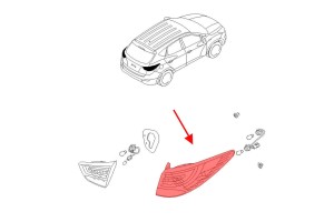HYUNDAI ix35 LM 2010-2013 PRZED FACELIFTINGIEM KAROSERYJNA LAMPA TYLNA PRAWA 924022S520