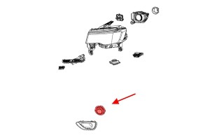 JEEP GRAND CHEROKEE IV WK2 2017-2021 DRUGI FACELIFTING LAMPA PRZECIWMGIELNA PRZEDNIA LED P=L 68228884AC