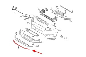 FORD FOCUS MK3 III 2014-2018 PO FACELIFTINGU DOKŁADKA PRZEDNIEGO ZDERZAKA SPOILER F1EJ17F017A