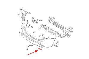 MAZDA 2 I DY 2002-2007 TYLNY ODBLASK ZDERZAKA PRAWY D350515M0E