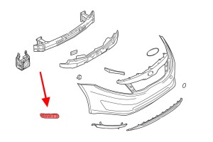 KIA OPTIMA III TF 2013-2015 PO FACELIFTINGU ŚLIZG PRZEDNIEGO ZDERZAKA PRAWY 865142T500
