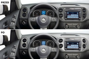 VOLKSWAGEN TIGUAN I 5N 2010-2016 PO FACELIFTINGU OZDOBNA RAMKA RADIA I WYLOTÓW POWIETRZA