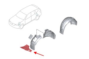 BMW iX3 III G08 2020+ OSŁONA DOLNA NADKOLE PRZEDNIE LEWE 51717496475
