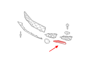 MERCEDES R-CLASS W251 2009-2013 PO FACELIFTINGU CHROMOWANA LISTWA KRATKI PRZEDNIEGO ZDERZAKA PRAWA A2518853823