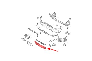 BMW X6 E71 2007-2014 KRATKA PRZEDNIEGO ZDERZAKA 51117176282