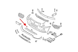BMW X3 F25 2010-2014 PRZED FACELIFTINGIEM ZAŚLEPKA PRZEDNIEGO ZDERZAKA HAKA HOLOWNICZEGO A51117210474