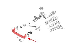 FIAT 500X 2014+ BELKA PRZEDNIEGO ZDERZAKA 68247223A