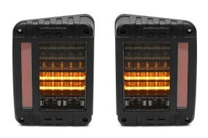 JEEP WRANGLER JK 2007-2018 BLACK LIGHT LAMPY TYLNE LED