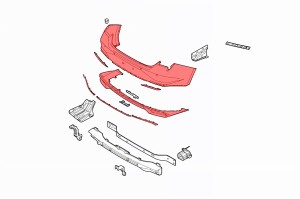 HYUNDAI ELANTRA VII CN7 2020+ KOMPLETNY ZDERZAK TYLNY Z PDC 86610AA020