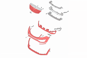 KIA SPORTAGE III SL 2010-2015 KOMPLETNY ZDERZAK PRZEDNI Z GRILLEM 865113U000