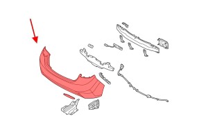 HYUNDAI ELANTRA V MD 2010-2013 PRZED FACELIFTINGIEM KOMPLETNY ZDERZAK TYLNY Z PDC 866103X710