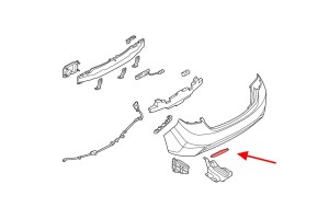 HYUNDAI ELANTRA V MD 2010-2013 PRZED FACELIFTINGIEM ODBLASK TYLNEGO ZDERZAKA LEWY 924053X000