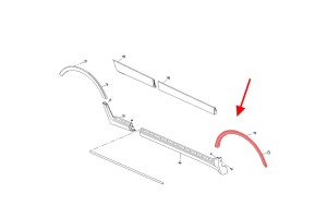 OPEL MOKKA A J13 2012-2016 PRZED FACELIFTINGIEM LISTWA PRZEDNIEGO BŁOTNIKA PRAWA 95275449