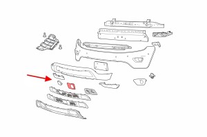 JEEP GRAND CHEROKEE IV WK2 2014-2017 PO FACELIFTINGU RAMKA CZUJNIKA TEMPOMATU 68143108AB