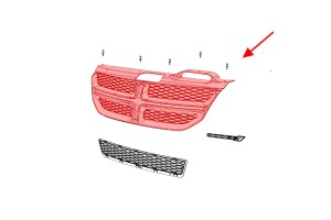 DODGE JOURNEY I 2008-2020 GRILL PRZEDNI ATRAPA CHŁODNICY CZARNY POŁYSK 5NB56TZZAA