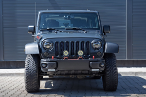 JEEP WRANGLER JK 2007-2018 STYLIZACYJNE WKŁADKI GRILLA CZARNE ABS